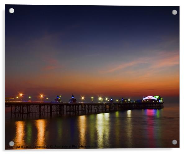 North Pier At Sunset Acrylic by Jason Connolly