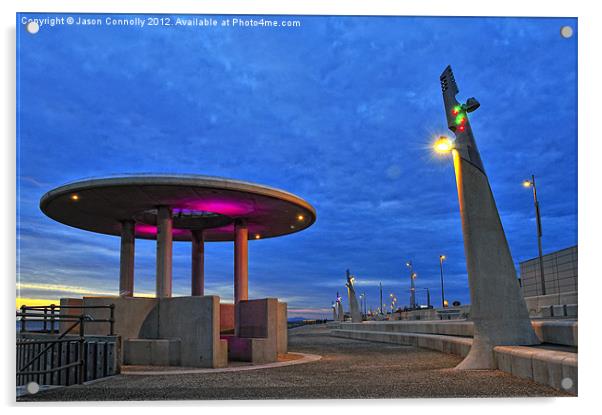 Cleveleys Dusk Acrylic by Jason Connolly