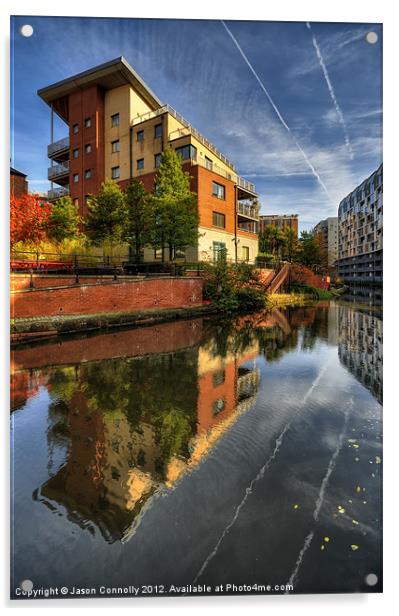 Rochdale Canal, manchester Acrylic by Jason Connolly