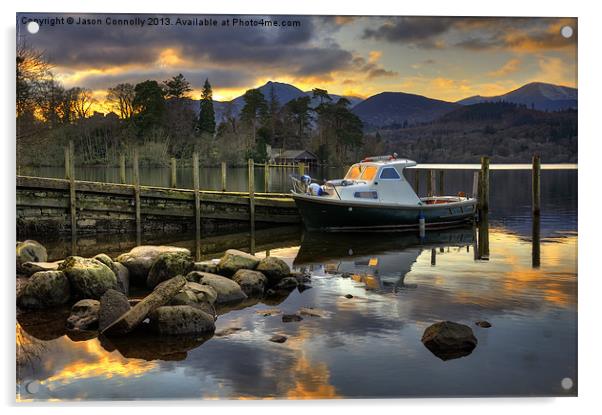 Derwentwater, Keswick Acrylic by Jason Connolly