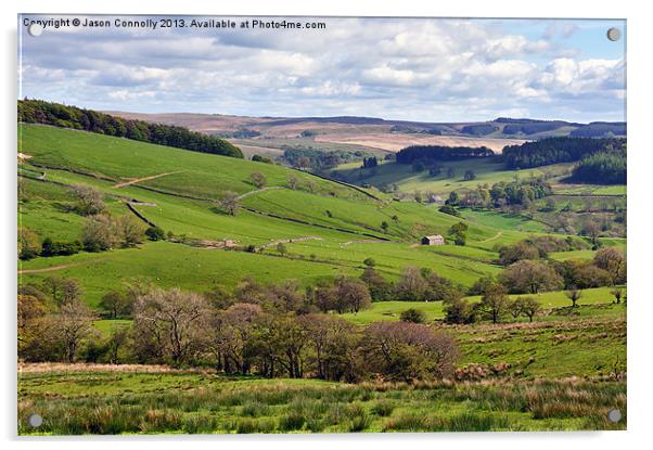 Bowland In Lancashire Acrylic by Jason Connolly