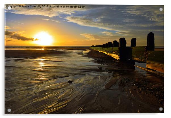 Fylde Coast Sunset Acrylic by Jason Connolly