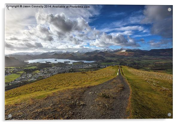 The Road To Derwentwater Acrylic by Jason Connolly