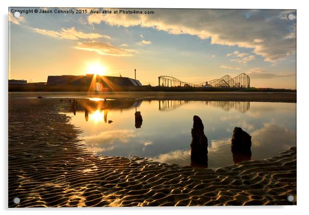  Blackpool Sunrise Acrylic by Jason Connolly