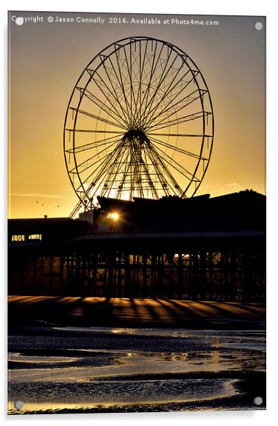Big Wheel, Blackpool Acrylic by Jason Connolly