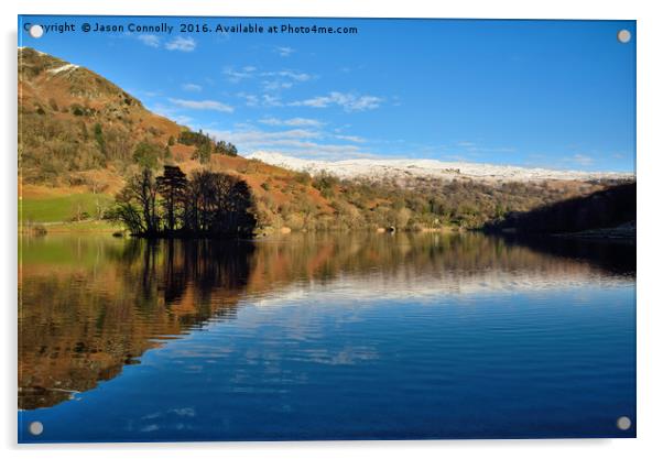 Rydal Water Reflections  Acrylic by Jason Connolly
