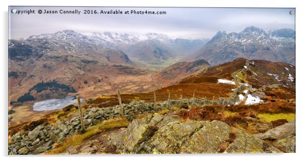 Views From Lingmoor Fell Acrylic by Jason Connolly
