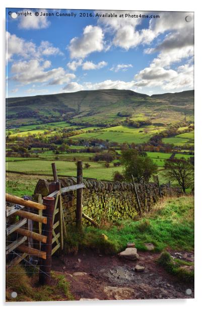 Edale valley Acrylic by Jason Connolly