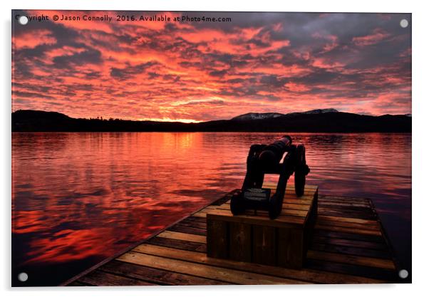 Windermere Sunset Acrylic by Jason Connolly