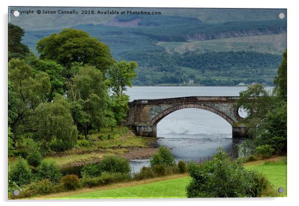 Loch Fyne Bridge. Acrylic by Jason Connolly