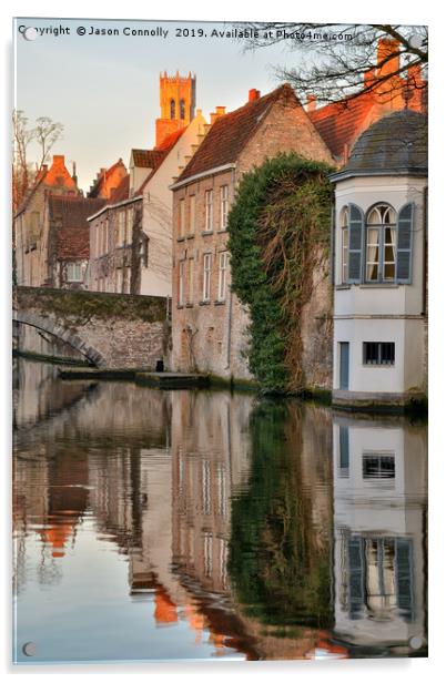 Brugge Reflections Acrylic by Jason Connolly
