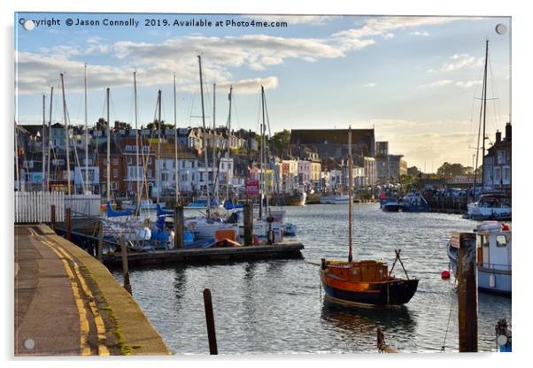 Weymouth Harbour. Acrylic by Jason Connolly