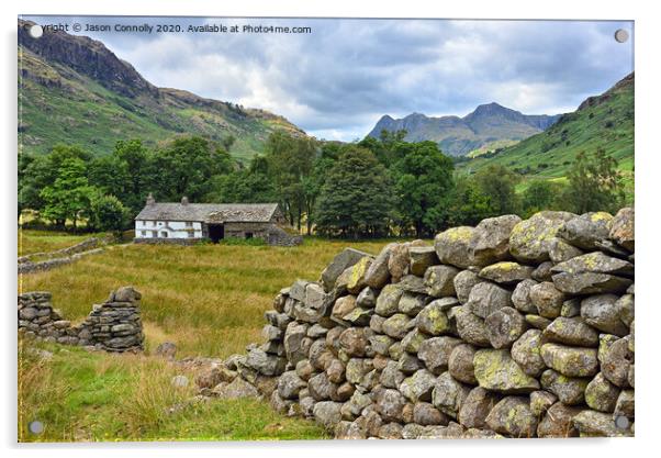 Little Langdale Valley Acrylic by Jason Connolly