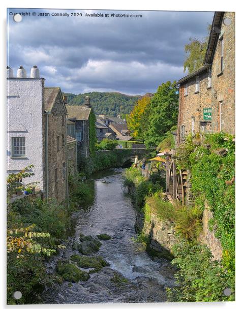 Stock Ghyll, Ambleside. Acrylic by Jason Connolly