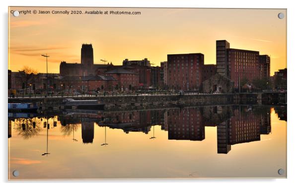 Salthouse Docks, Liverpool. Acrylic by Jason Connolly