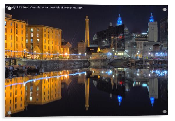 City Of Liverpool Reflections. Acrylic by Jason Connolly