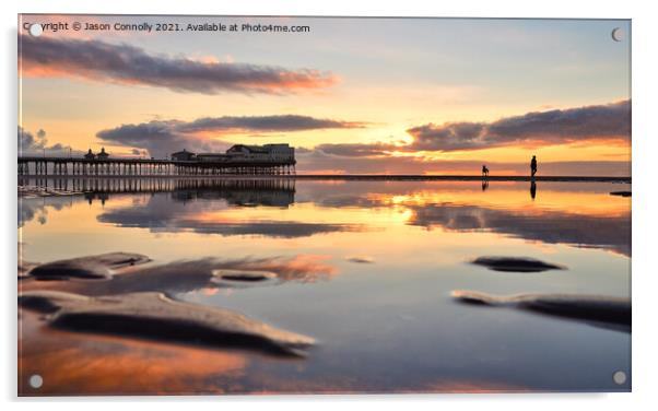  Blackpool Sunset. Acrylic by Jason Connolly