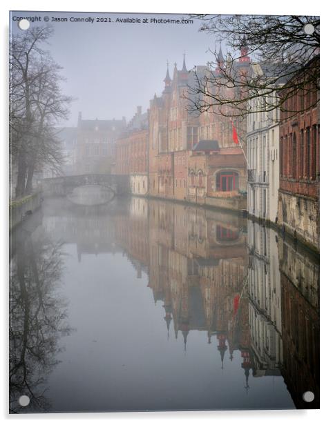 Morning Mist, Bruges. Acrylic by Jason Connolly