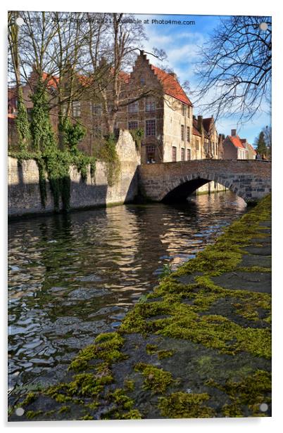 Canals of Bruges. Acrylic by Jason Connolly