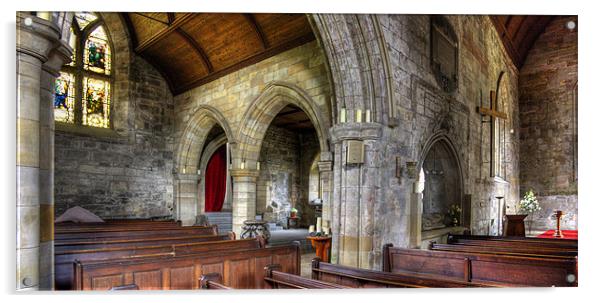 Inside Culross Abbey Church Acrylic by Tom Gomez