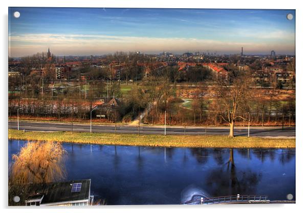 Leiden view Acrylic by Tom Gomez
