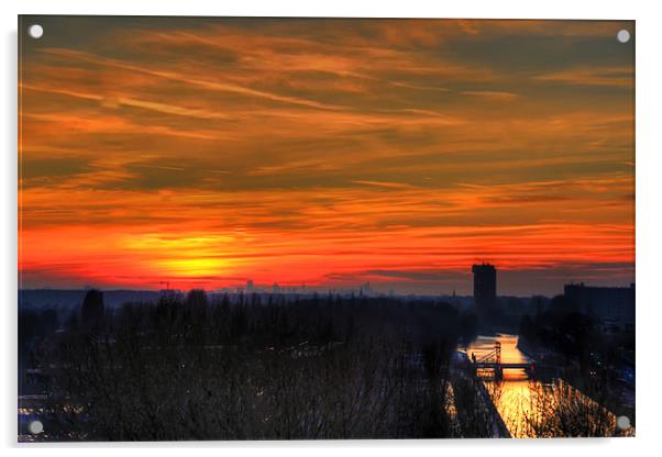 Leiden Sunset Acrylic by Tom Gomez