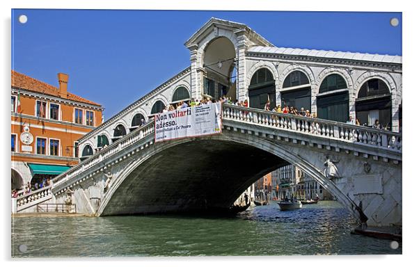 Ponte di Rialto Acrylic by Tom Gomez