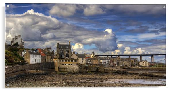 Clouds over South Queensferry Panorama Acrylic by Tom Gomez