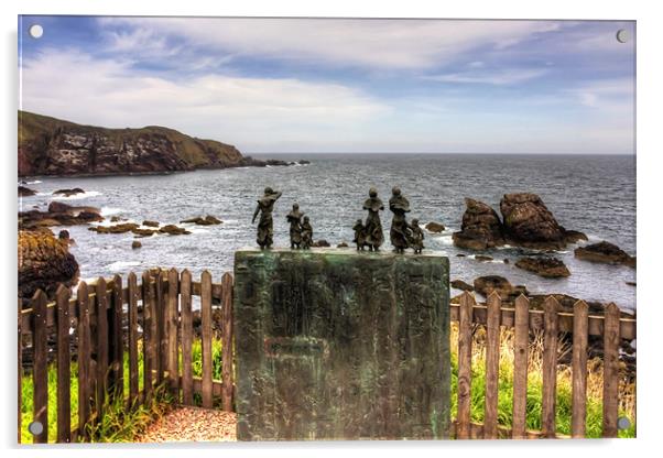 The Memorial at St Abbs Acrylic by Tom Gomez
