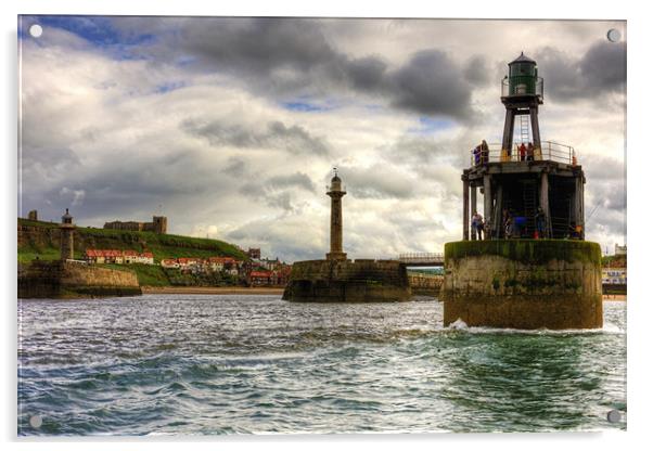 Whitby Harbour Entrance Acrylic by Tom Gomez