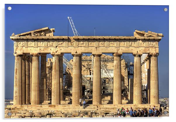 Heavy Lifting Gear in the Parthenon Acrylic by Tom Gomez
