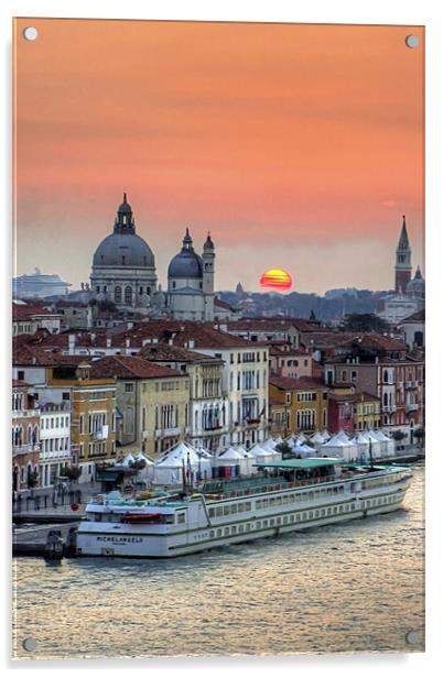 Sunrise over Venice Acrylic by Tom Gomez