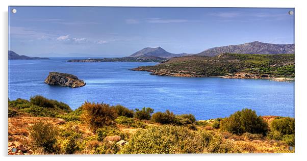 The Aegean Sea from Cape Sounion Acrylic by Tom Gomez