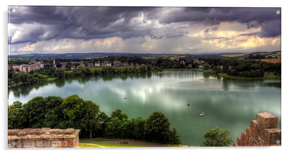Storm Clouds over Linlithgow Loch Acrylic by Tom Gomez