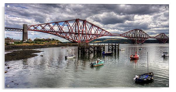 The Bridge from North Queensferry Bay Acrylic by Tom Gomez