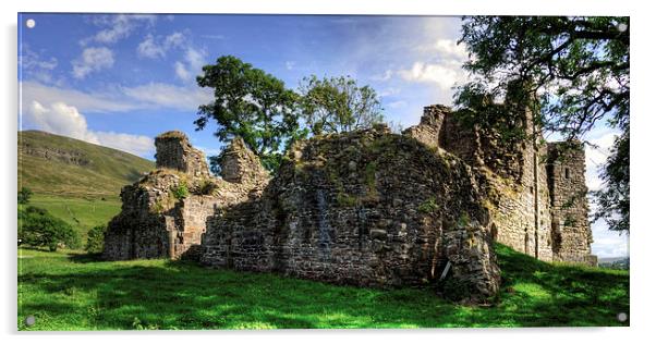 Pendragon Castle Ruin Acrylic by Tom Gomez
