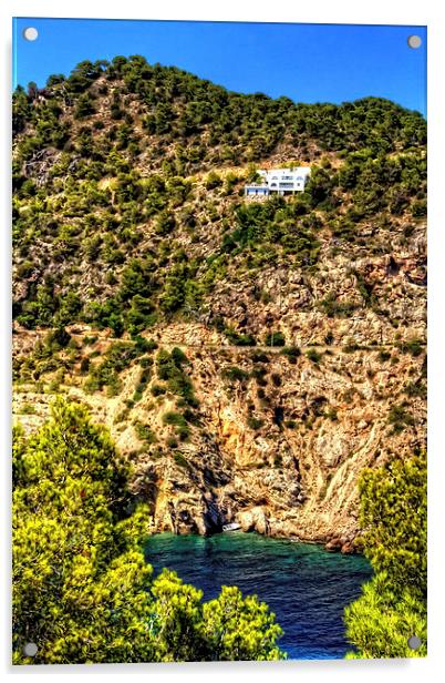 Cala Llonga Cliffs Acrylic by Tom Gomez