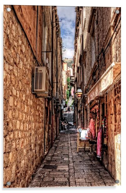 Dubrovnik Alley Acrylic by Tom Gomez