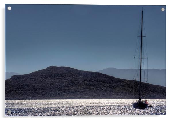 Morning in the Bay of Nimborio Acrylic by Tom Gomez