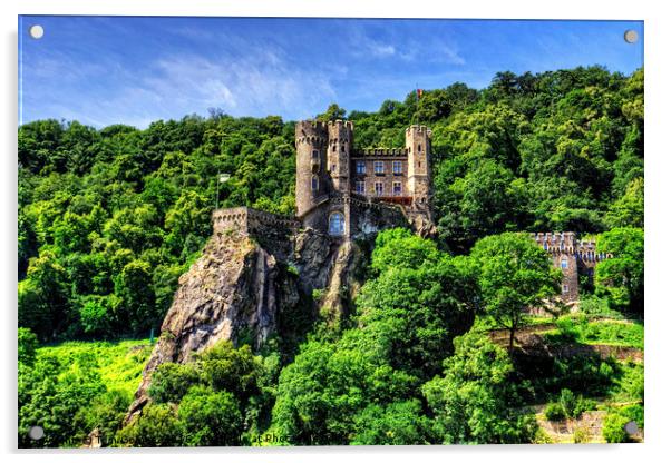 Burg Rheinstein Acrylic by Tom Gomez