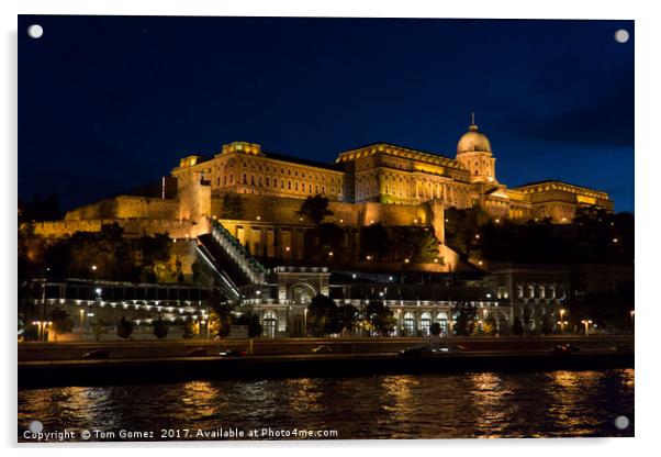 Buda Castle from the Danube Acrylic by Tom Gomez