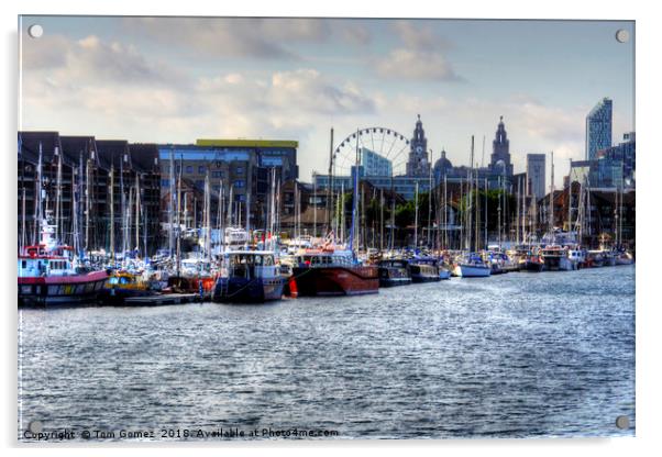 Brunswick Dock, Liverpool Acrylic by Tom Gomez