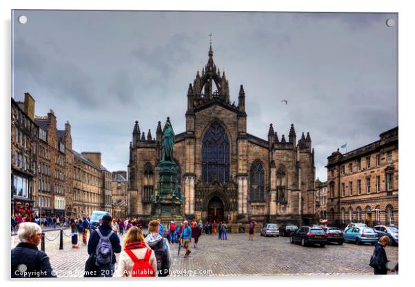 St Giles on the Royal Mile Acrylic by Tom Gomez