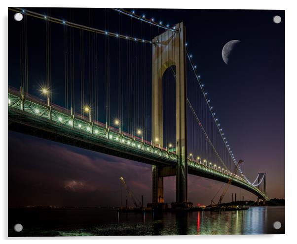 Verrazano Nights Acrylic by Chris Lord