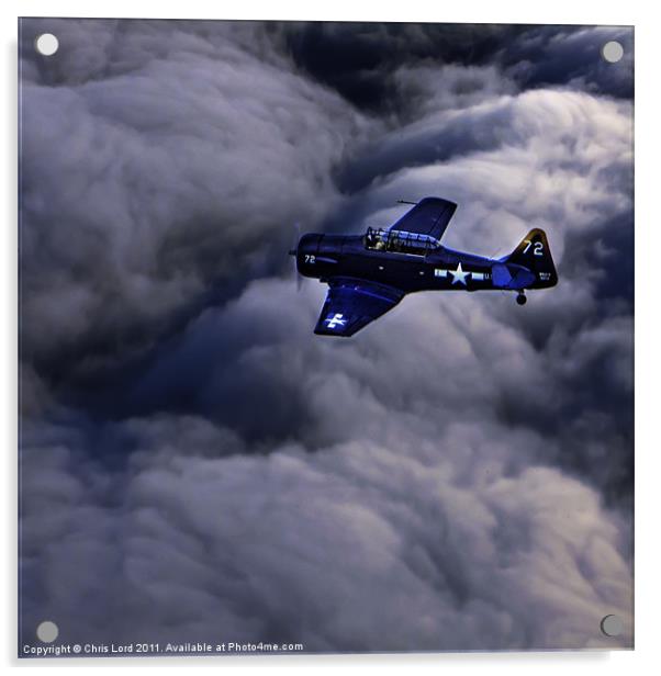 North American Aviation T-6 Texan Acrylic by Chris Lord