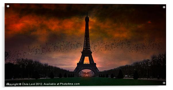 Bonsoir Paris, Wide Version Acrylic by Chris Lord