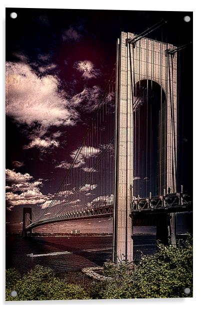 The Verrazano Bridge Acrylic by Chris Lord