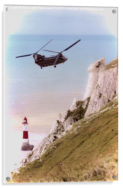 A Chinook At Beachy Head Acrylic by Chris Lord