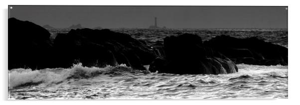 Wolf Rock Lighthouse Acrylic by Karl Butler