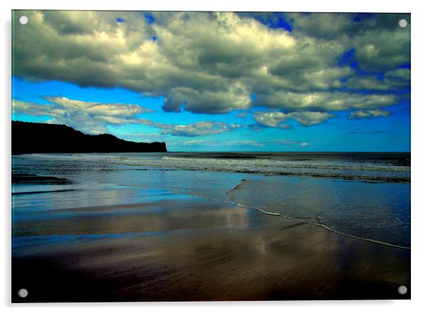  Sandsend at low tide Acrylic by Karl Butler